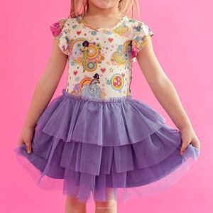 NWT New Posh Peanut Groovy Barbie Tulle Dress Tutu 2T
